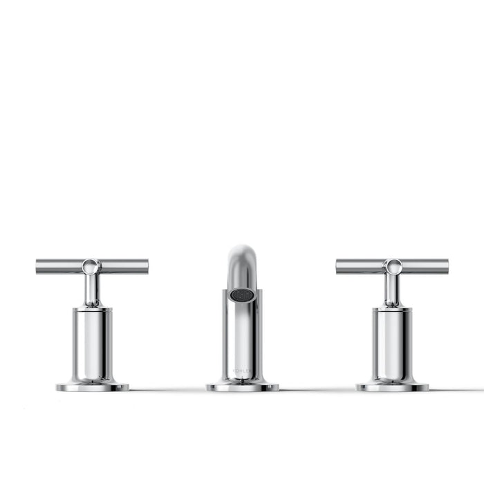 KOHLER K-14410-3 Purist Widespread bathroom sink faucet with Cross handles, 1.2 gpm, polished chrome - view 3