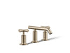 KOHLER K-14410-3 Purist Widespread bathroom sink faucet with Cross handles, 1.2 gpm, vibrant brushed bronze
