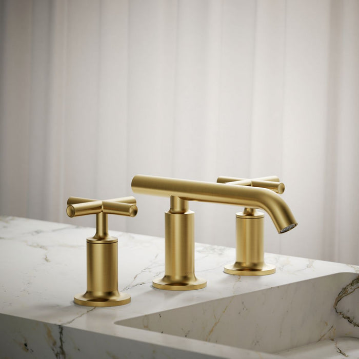 KOHLER Purist Widespread bathroom sink faucet with Cross handles, 1.2 gpm