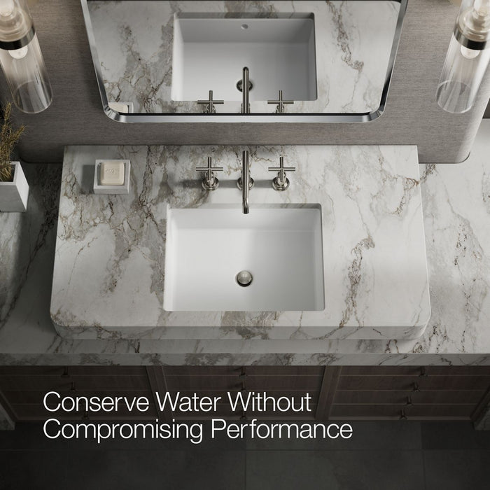 KOHLER K-14410-3 Purist Widespread bathroom sink faucet with Cross handles, 1.2 gpm
