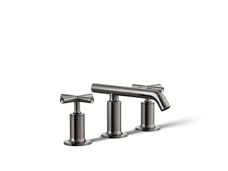 KOHLER K-14410-3 Purist Widespread bathroom sink faucet with Cross handles, 1.2 gpm