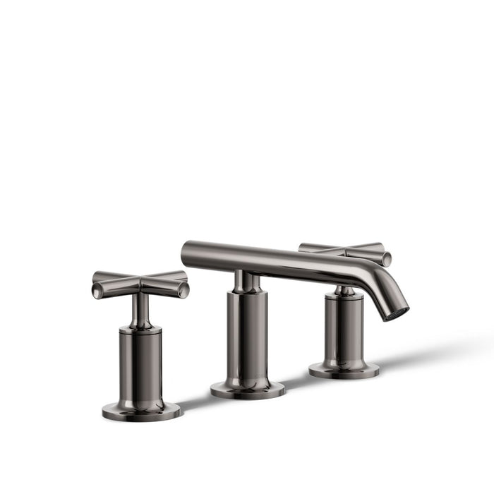 KOHLER K-14410-3 Purist Widespread bathroom sink faucet with Cross handles, 1.2 gpm