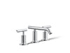 KOHLER K-14410-4 Purist Widespread bathroom sink faucet with Lever handles, 1.2 gpm, polished chrome