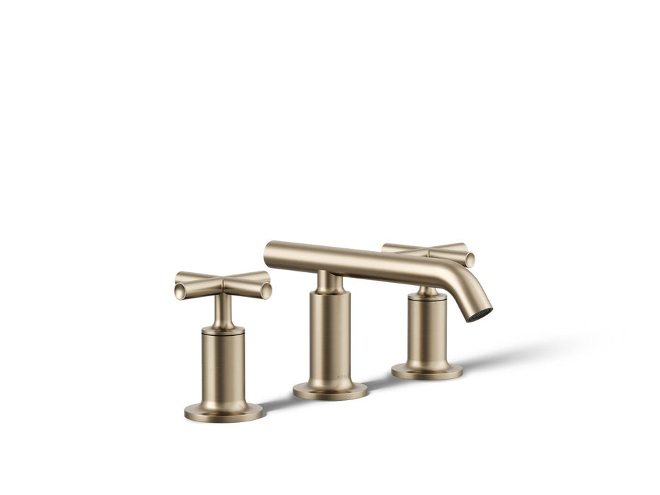 KOHLER K-14410-3 Purist Widespread bathroom sink faucet with Cross handles, 1.2 gpm