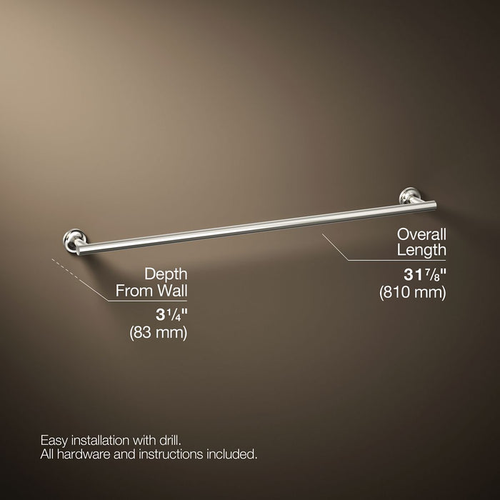 KOHLER Purist 30" towel bar