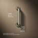 3/4 view of product with dimensions