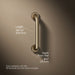 3/4 view of product with dimensions