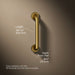 3/4 view of product with dimensions