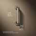 3/4 view of product with dimensions