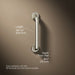 3/4 view of product with dimensions