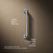 3/4 view of product with dimensions