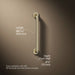 3/4 view of product with dimensions