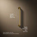 3/4 view of product with dimensions