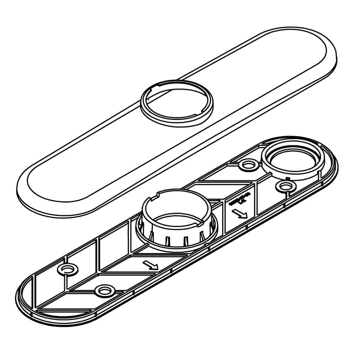 KOHLER K-1483382 Three Hole Escutcheon Kit