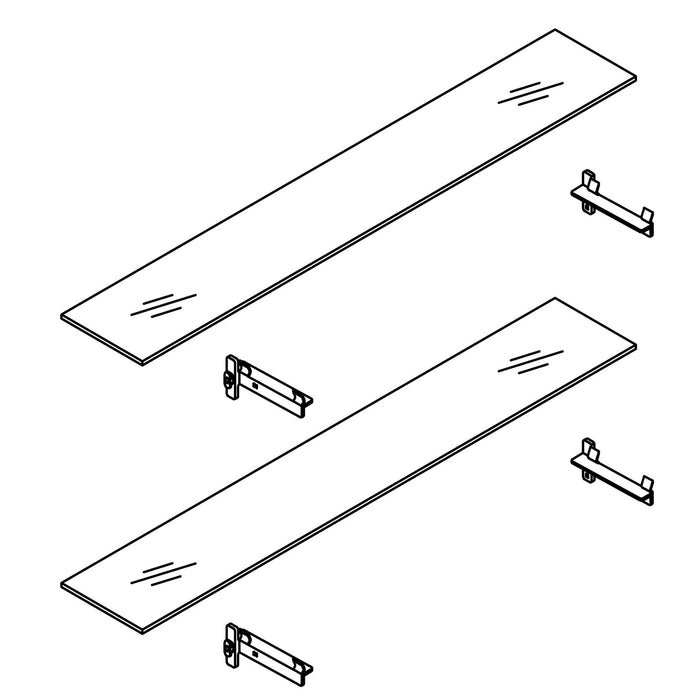 KOHLER K-1538736 Showcase Side Cabinet Glass Shelf Kits