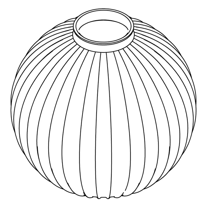 KOHLER K-1549024 Glass Shade, Clear Ribbed
