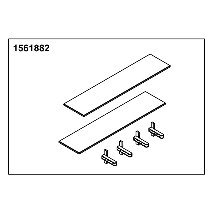 KOHLER K-1561882 Glass Shelf 20" Opp (2 Shelf 4 Holders)