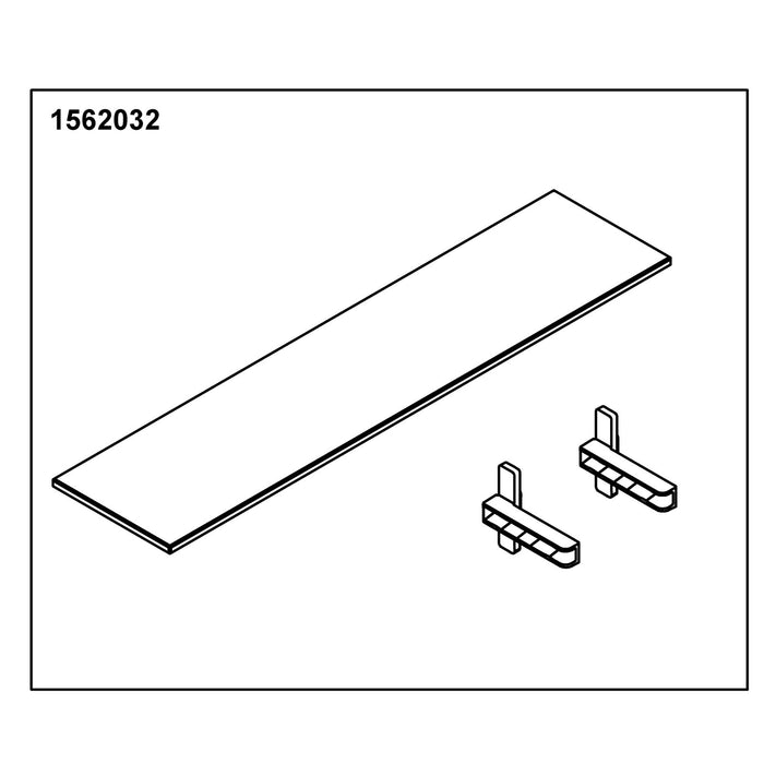 KOHLER K-1562032 Glass Shelf 20" Opp (1 Shelf 2 Holders)
