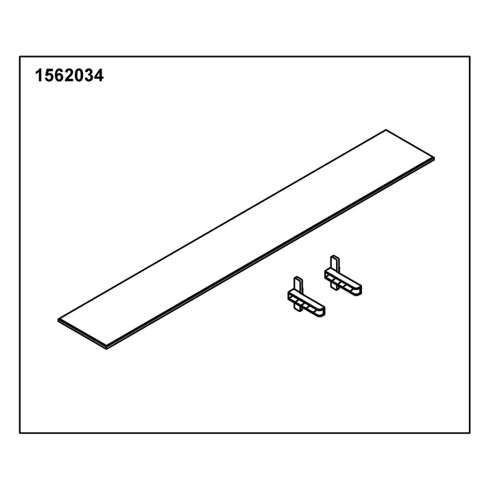 KOHLER K-1562034 Glass Shelf 25" Opp (1 Shelf 2 Holders)