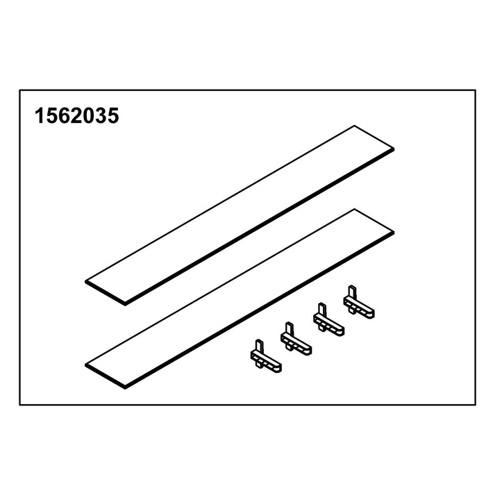 KOHLER K-1562035 Glass Shelf 30" Opp (2 Shelf 4 Holders)