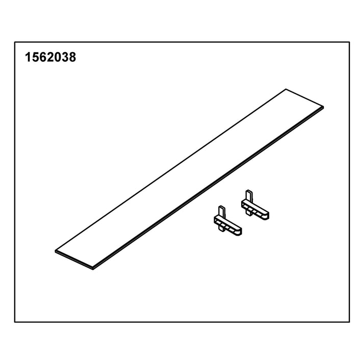 KOHLER K-1562038 Glass Shelf 35" Opp (1 Shelf 2 Holders)