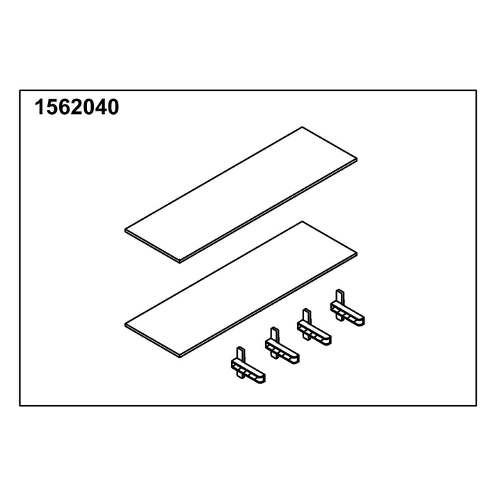 KOHLER K-1562040 Glass Shelf 16" Good (2 Shelf 4 Holders)