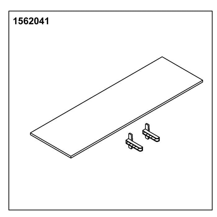 KOHLER K-1562041 Glass Shelf 16" Good (1 Shelf 2 Holders)