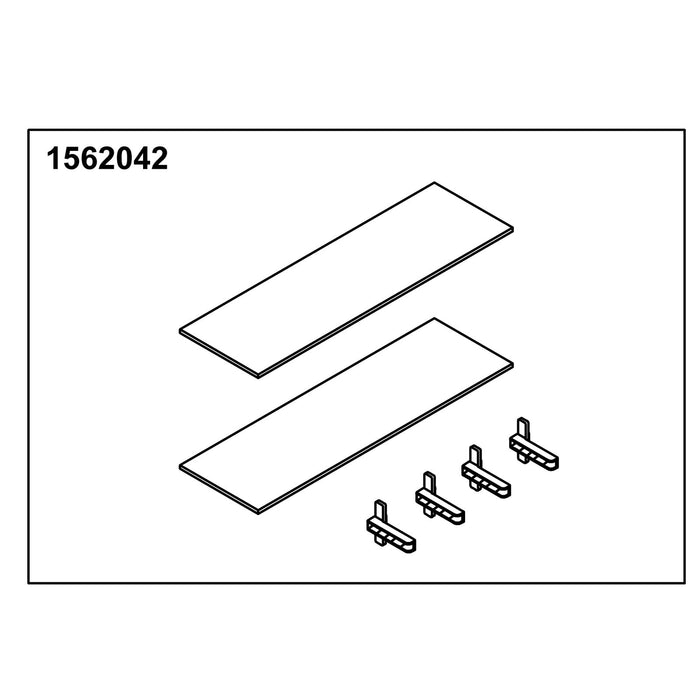 KOHLER K-1562042 Glass Shelf 15" Good (2 Shelf 4 Holders)