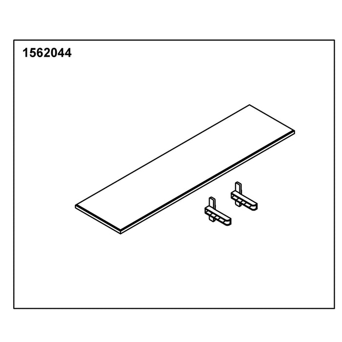 KOHLER K-1562044 Glass Shelf 15" Opp (1 Shelf 2 Holders)