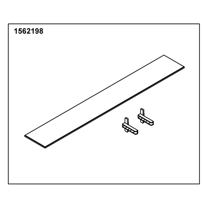 KOHLER K-1562198 Glass Shelf 25" Good (1 Shelf 2 Holders)