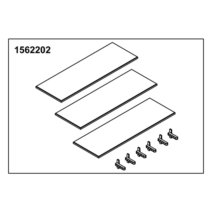 KOHLER K-1562202 Glass Shelf 15" Good (3 Shelf 6 Holders)