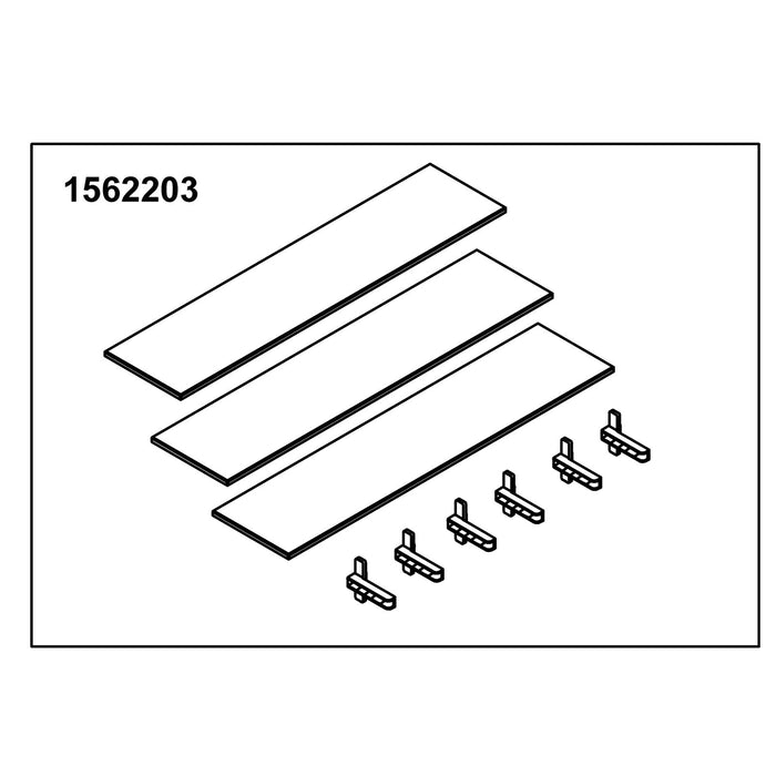 KOHLER K-1562203 Glass Shelf 20" Good (3 Shelf 6 Holders)