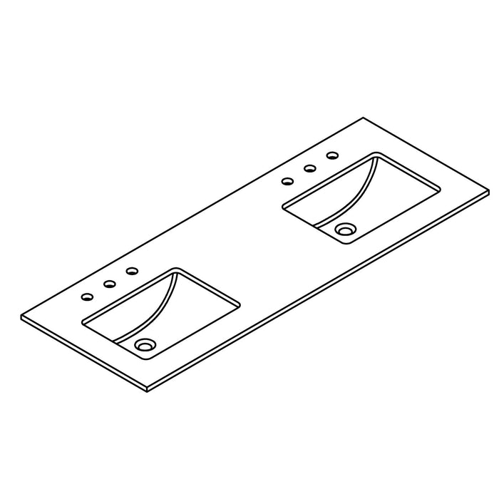 KOHLER K-1612879 61 Quartz Vanity Top And Sink Kit