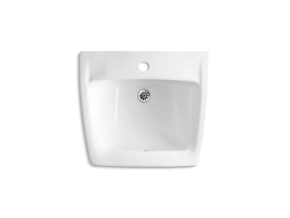 KOHLER K-1722 Chesapeake 19-1/4" x 17-1/4" wall-mount/concealed arm carrier bathroom sink with single faucet hole