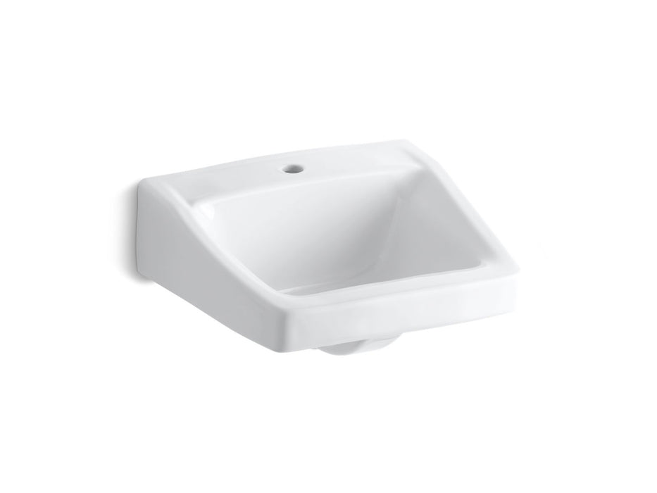 KOHLER Chesapeake 19-1/4" x 17-1/4" wall-mount/concealed arm carrier bathroom sink with single faucet hole