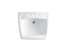 KOHLER K-1728 Chesapeake 19-1/4" x 17-1/4" wall-mount/concealed arm carrier arm bathroom sink with 4" centerset faucet h