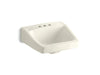 KOHLER Chesapeake 19-1/4" x 17-1/4" wall-mount/concealed arm carrier arm bathroom sink with 4" centerset faucet holes