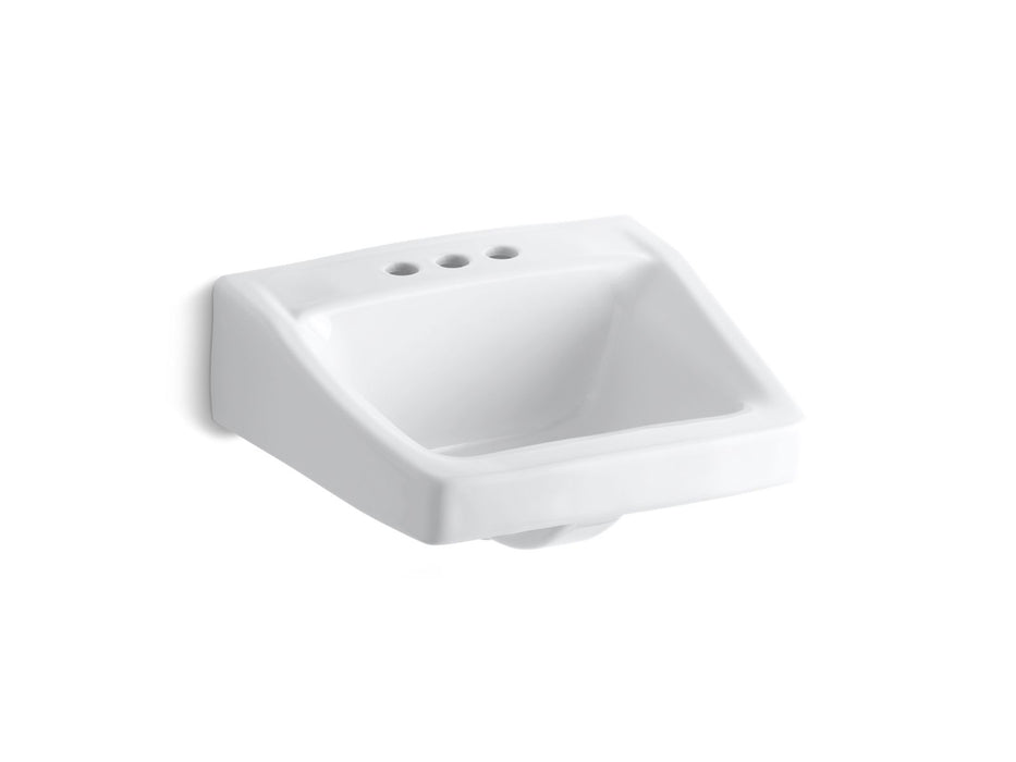 KOHLER Chesapeake 19-1/4" x 17-1/4" wall-mount/concealed arm carrier arm bathroom sink with 4" centerset faucet holes