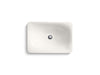 KOHLER K-17916-RL Derring 21" rectangular drop-in bathroom sink, no overflow