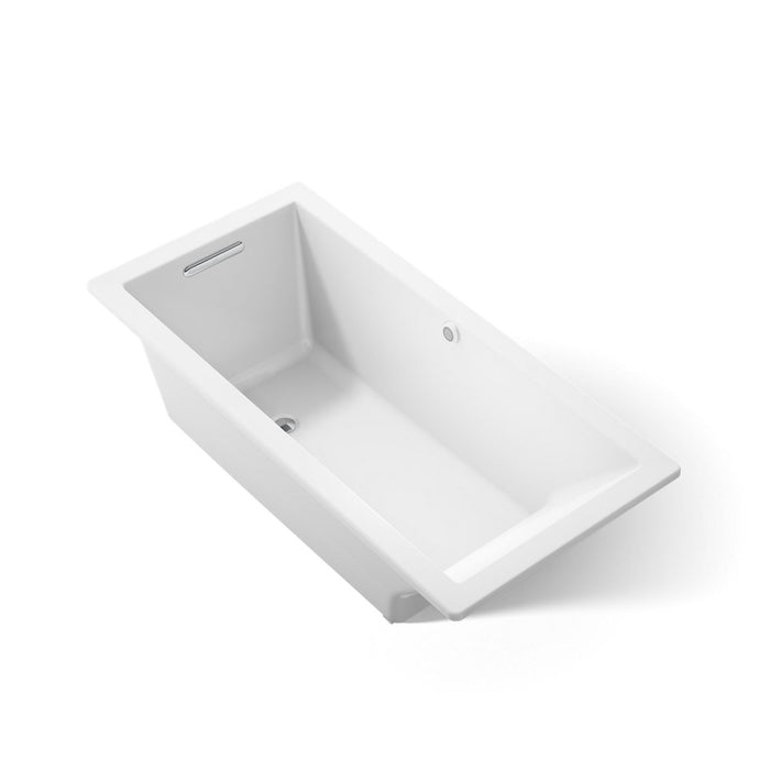 KOHLER K-1821-W1 Underscore 66" x 32" drop-in bath with Bask heated surface, white - view 5