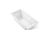 KOHLER K-1822-GH Underscore 66" x 32" drop-in Heated BubbleMassage air bath