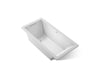 KOHLER Underscore 66" x 32" drop-in Heated BubbleMassage air bath with Bask heated surface