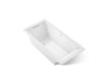 KOHLER Underscore 66" x 32" drop-in Heated BubbleMassage air bath with Bask heated surface