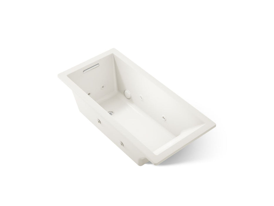 KOHLER K-1822-JH Underscore 66" x 32" drop-in heated whirlpool bath, biscuit