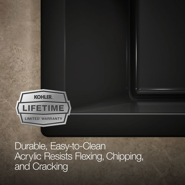 KOHLER Underscore 72" x 36" drop-in Heated BubbleMassage air bath