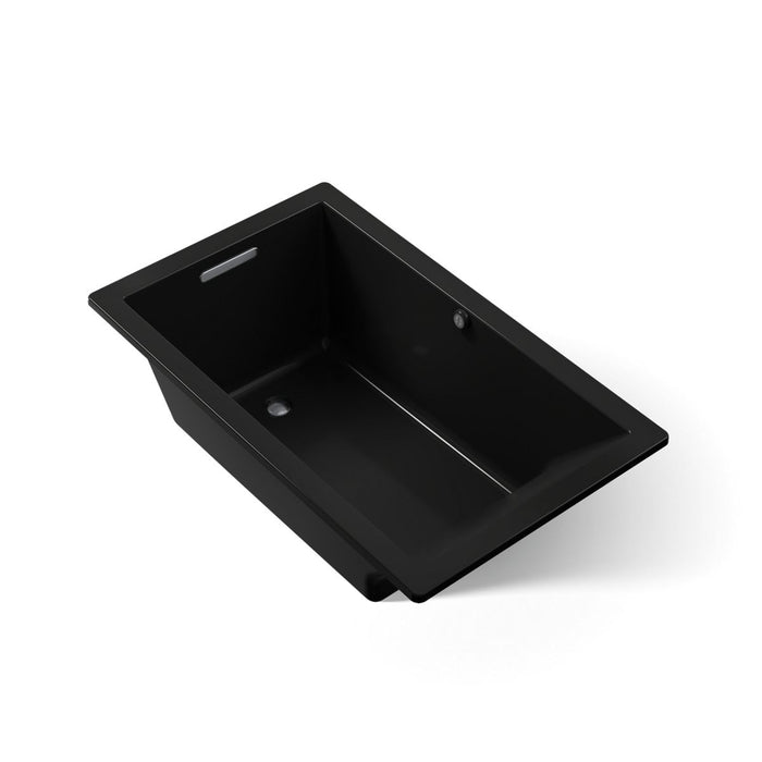 KOHLER K-1848-W1 Underscore 60" x 36" drop-in bath with Bask heated surface, black black - view 4