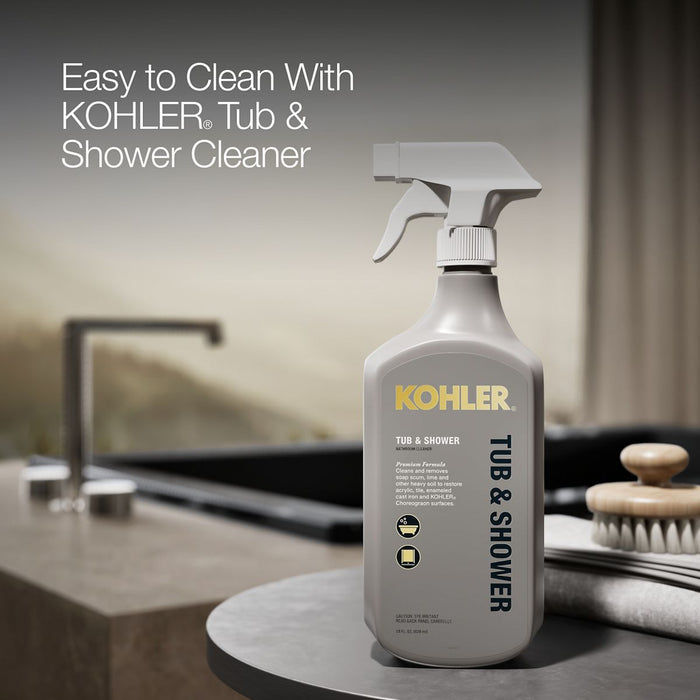 KOHLER K-1848-W1 Underscore 60" x 36" drop-in bath with Bask heated surface, black black - view 5