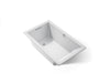 KOHLER K-1848-W1 Underscore 60" x 36" drop-in bath with Bask heated surface, ice grey