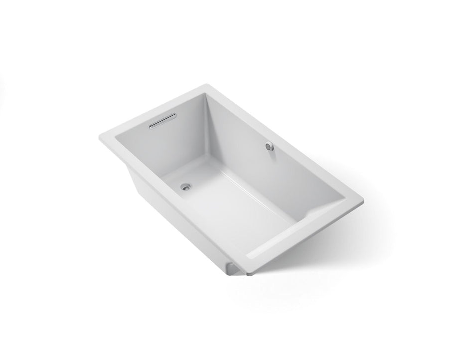 KOHLER K-1848-W1 Underscore 60" x 36" drop-in bath with Bask heated surface, ice grey