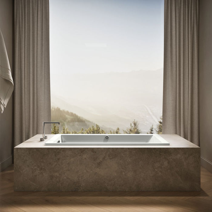KOHLER K-1848-W1 Underscore 60" x 36" drop-in bath with Bask heated surface, ice grey - view 3